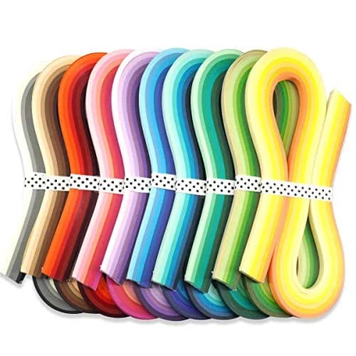 JUYA Multi-Color Quilling Strips Set 60 Colors 1200 Strips 10mm/0.39in | Broad Color Range for Creative Art thumbnail 1