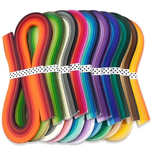 JUYA Multi-Color Quilling Strips Set 60 Colors 1200 Strips 7mm | Versatile Crafting Supplies for India thumbnail 3