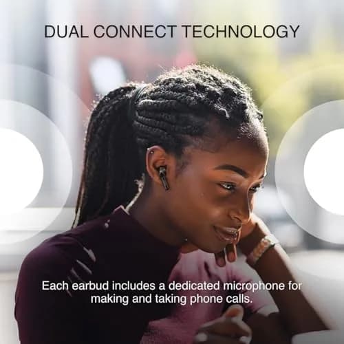 Belkin SOUNDFORM Move Plus Wireless Earbuds with Microphone | Bluetooth 5.0, IPX5, 5H Play, Wireless Charging Case, Black thumbnail 6
