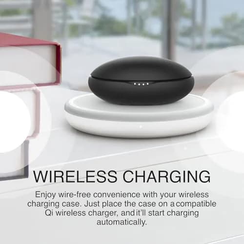 Belkin SOUNDFORM Move Plus Wireless Earbuds with Microphone | Bluetooth 5.0, IPX5, 5H Play, Wireless Charging Case, Black thumbnail 8