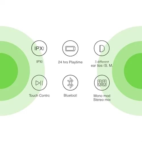 Belkin SOUNDFORM Move Plus Wireless Earbuds with Microphone | Bluetooth 5.0, IPX5, 5H Play, Wireless Charging Case, Black thumbnail 3