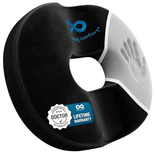 Everlasting Comfort Donut Pillow for Tailbone Pain Relief 33cm (13in) | Ergonomic Seat Cushion for Coccyx Pain thumbnail 1