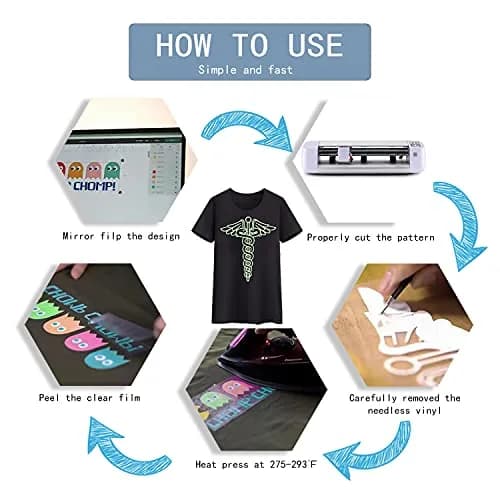 TransWonder Glow in The Dark Heat Transfer Vinyl 12"x10" | Glow Effect & Easy Weeding thumbnail 3