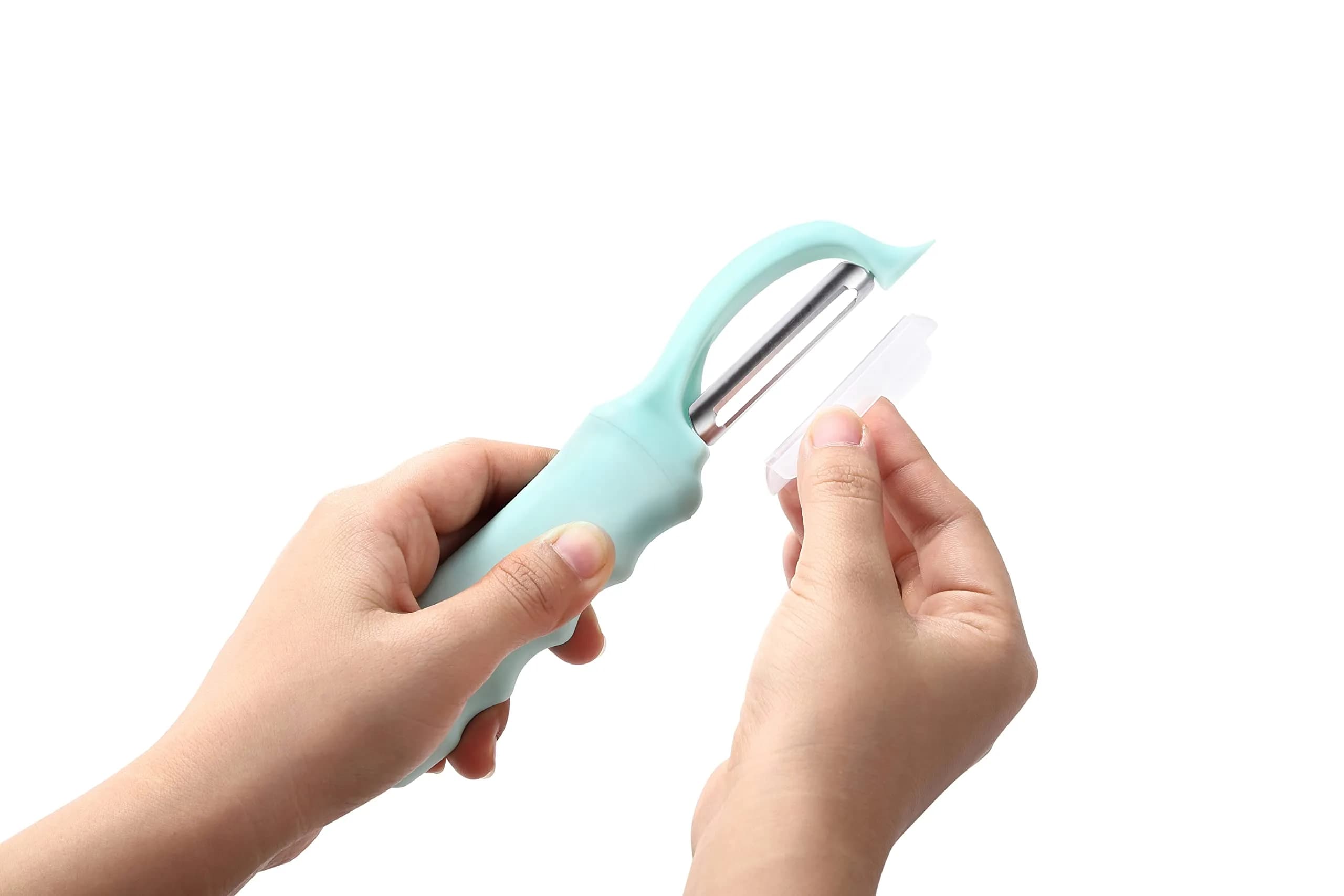 Spring Chef Swivel Vegetable Peeler Mint | Ergonomic Soft Grip Handle, Stainless Steel Blades - view 8