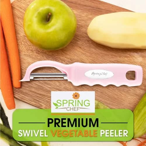 Spring Chef Swivel Vegetable Peeler with Soft Grip Handle, Pink Lemonade | 19.1 cm (7.5") thumbnail 7