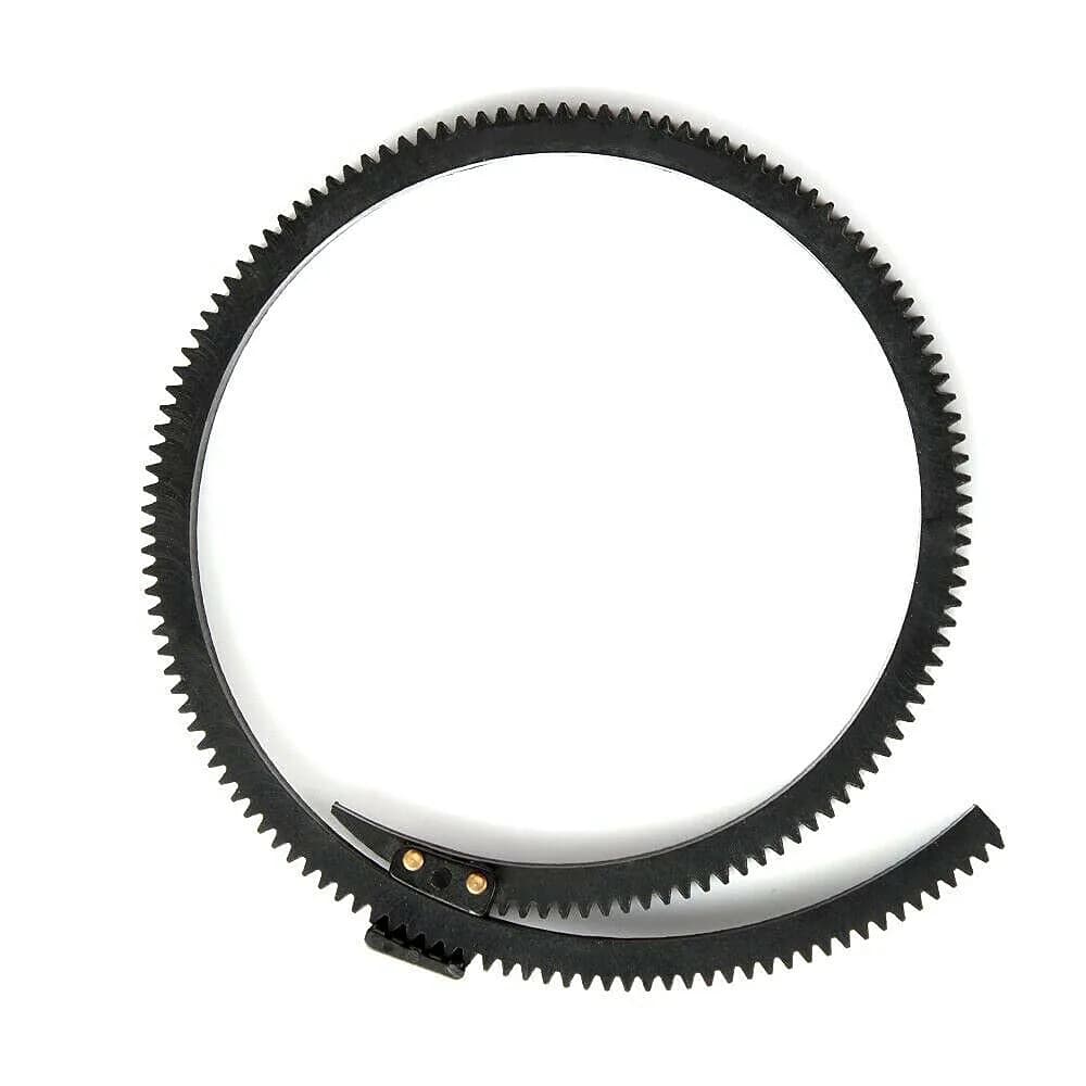 FocusFoto Flexible Gear Belt Ring for Follow Focus 46-110mm | Rubber Timing Belt for DSLR Cameras — Black
