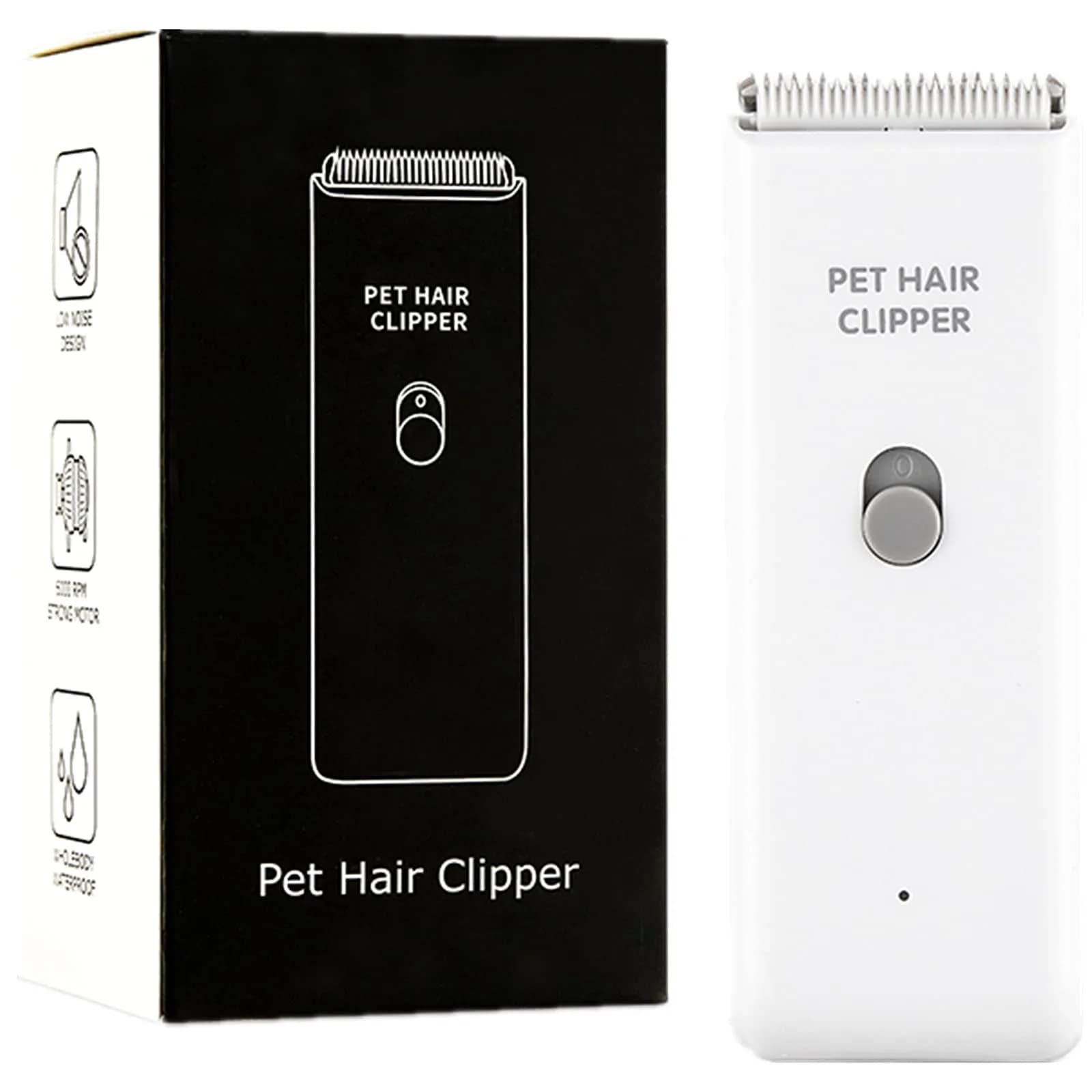 Grimgrow Dog Cat Hair Waterproof Clipper Portable Pet Shaver | Low Noise, USB Rechargeable