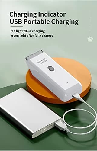 Grimgrow Dog Cat Hair Waterproof Clipper Portable Pet Shaver | Low Noise, USB Rechargeable thumbnail 4