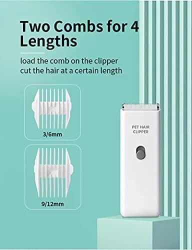 Grimgrow Dog Cat Hair Waterproof Clipper Portable Pet Shaver | Low Noise, USB Rechargeable thumbnail 5