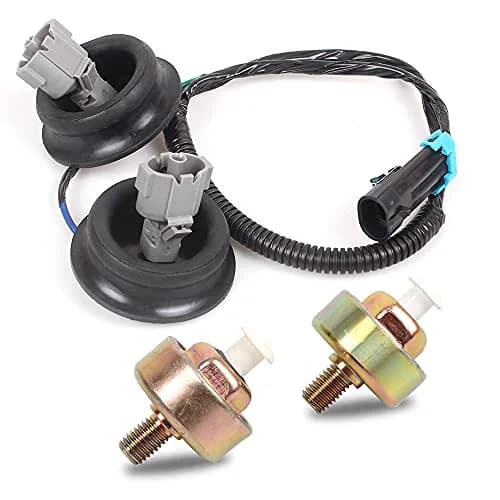 muge racing Knock Sensors with Wiring Harness Kit | Compatible with Chevy Silverado Tahoe Suburban Avalanche GMC Sierra Yukon Cadillac 5.3 thumbnail 1