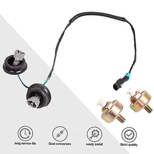 muge racing Knock Sensors with Wiring Harness Kit | Compatible with Chevy Silverado Tahoe Suburban Avalanche GMC Sierra Yukon Cadillac 5.3 thumbnail 6
