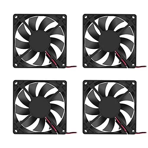 DORHEA 80x80x15mm Fan 12V 2Pin DC Brushless Cooling Case Fan for PC CPU Radiator (4-Pack) thumbnail 1