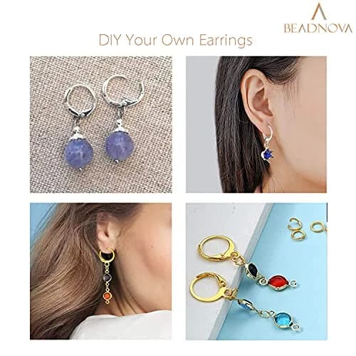 BEADNOVA Leverback Earring Hooks 80pcs Gold & Silver | Jewelry Making Craft Supplies thumbnail 4
