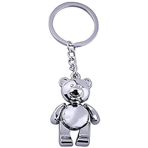 Katenpid Silver Keychain with Removable Limbs | Cute Metal Teddy Bear Accessory (70-120 chars) thumbnail 1
