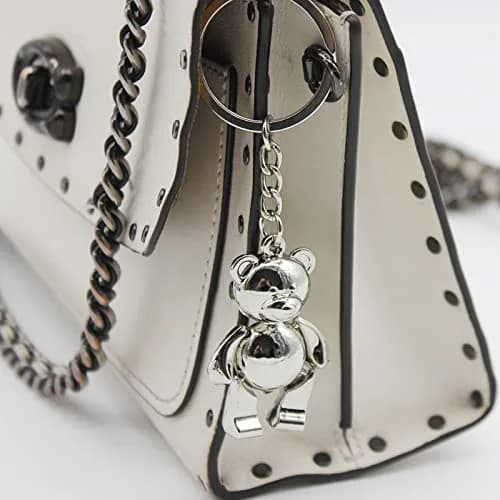Katenpid Silver Keychain with Removable Limbs | Cute Metal Teddy Bear Accessory (70-120 chars) thumbnail 7