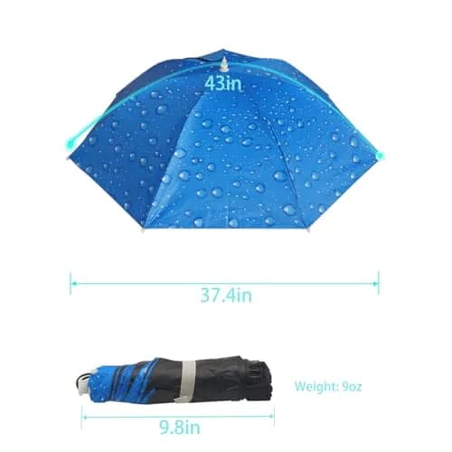 Bocampty Umbrella Hat, 37 inch UV Protection Sunshade for Fishing & Outdoors thumbnail 6