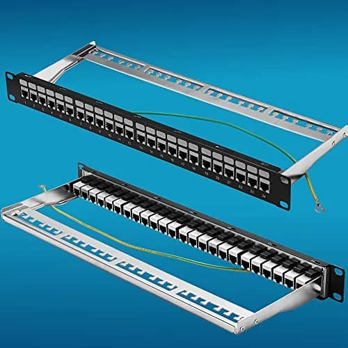 Rapink 24-Port Cat6A Shielded Patch Panel 19-Inch | 10Gbps STP Network Panel with Toolless Keystone Couplers thumbnail 5