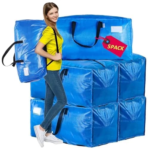 AlexHome Heavy Duty Extra Large Packing Bags for Moving | Waterproof, Tear-Resistant, 24 Gallon Capacity thumbnail 1