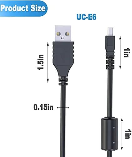 Ancable UC-E6 USB Cable 2-Pack for Nikon Camera, 3FT | Durable, Fast Charge & Data Sync thumbnail 5