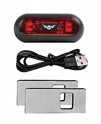 VERSATTA LED Motorcycle Helmet Light, Bike Bicycle Rear Red Safety Light, Helmet Light, Warning Tail Lights, Helmet Light for Night Riding with USB Chargeable Cable Small thumbnail 2