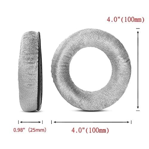 YunYiYi Replacement Earpads for beyerdynamic DT770/DT990/DT880 Headphones | Memory Foam, Grey, 100mm Diameter thumbnail 3