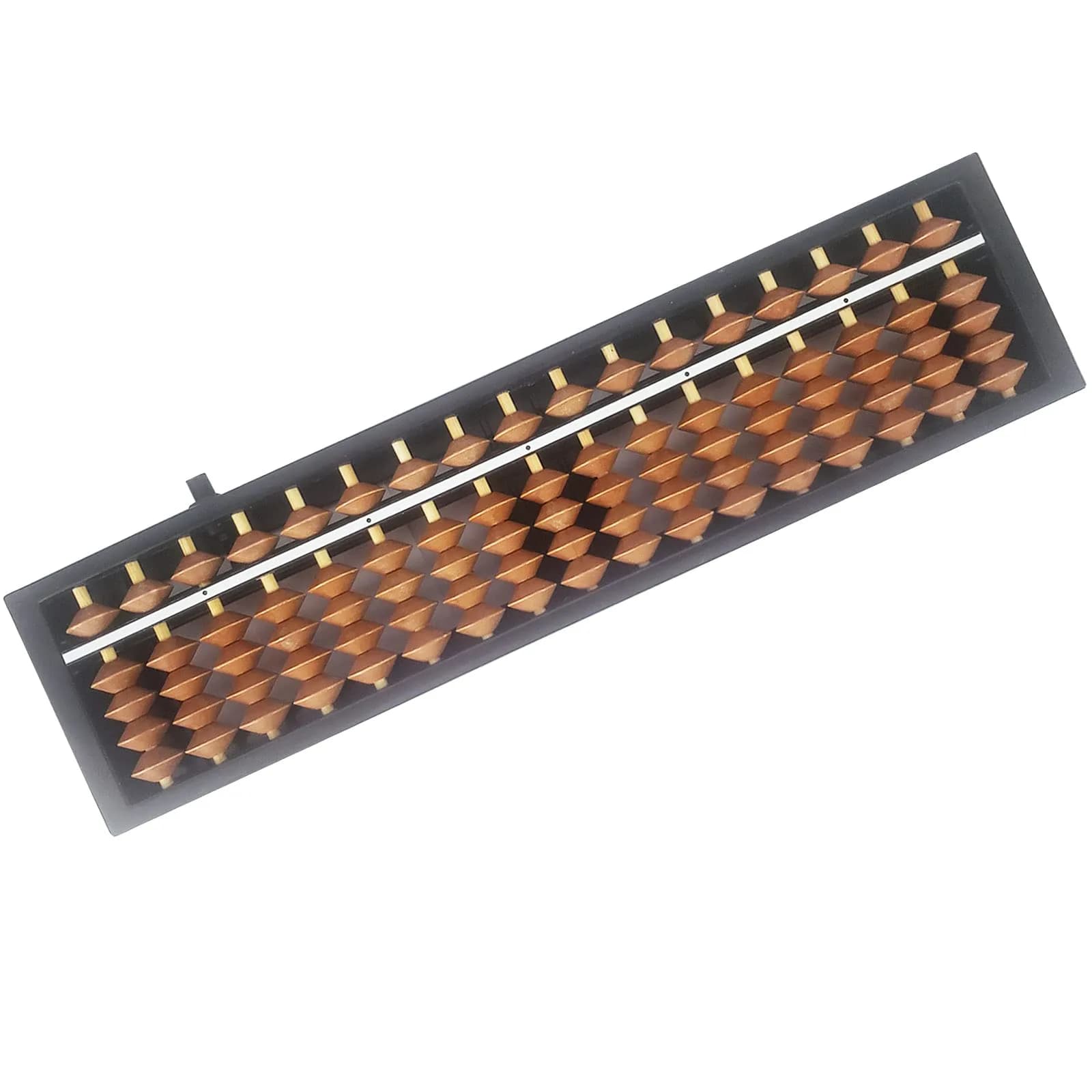 Vaupan 17-Column Abacus Soroban 26cm (10.2 inch) | Educational Math Tool with Reset Button — Brown