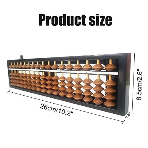 Vaupan 17-Column Abacus Soroban 26cm (10.2 inch) | Educational Math Tool with Reset Button thumbnail 2