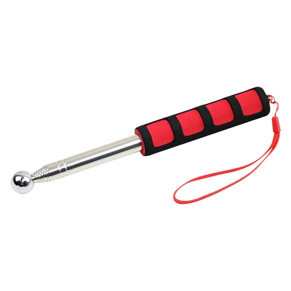 Telescopic Hollow Drum Hammer 1.6M (5.25 ft) | Sound Detection Tool for Tile & Wall Inspection — Red
