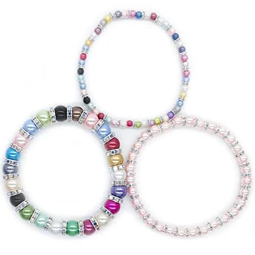 Weebee 100Pcs Rondelle Spacer Beads for Jewelry Making, Rhinestone Beads 4mm-10mm | Czech Crystal & Copper thumbnail 3