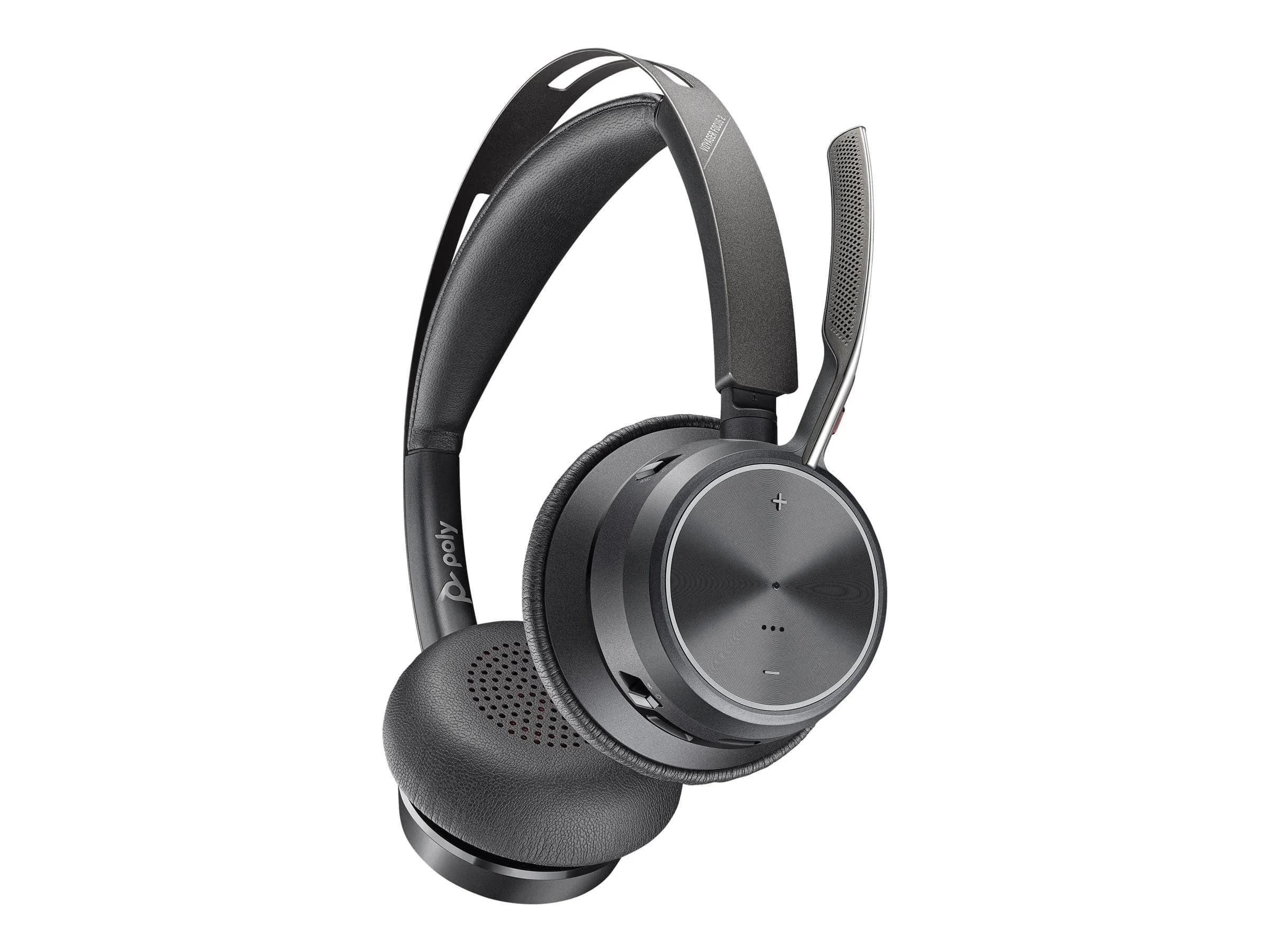 Poly Voyager Focus 2 UC USB-C Headset with Boom Mic | Dual-Ear Stereo, Active Noise Canceling, 19-Hour Talk Time — Headset