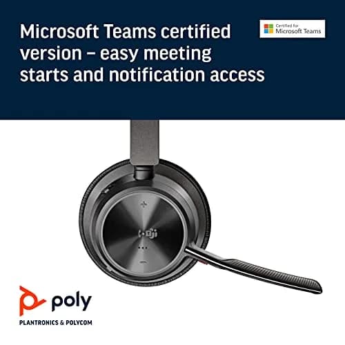 Poly Voyager Focus 2 UC USB-A Headset with Boom Mic | Active Noise Canceling, 19-Hour Talk Time thumbnail 4