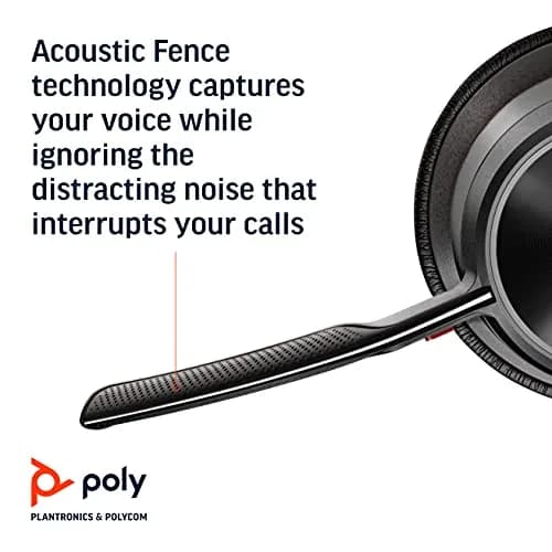 Poly Voyager Focus 2 UC USB-A Headset with Boom Mic | Active Noise Canceling, 19-Hour Talk Time thumbnail 5