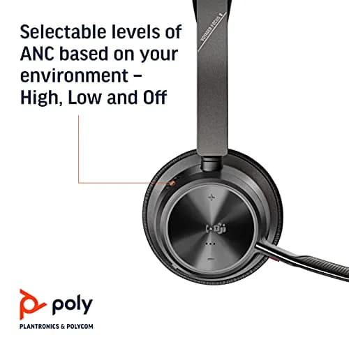 Poly Voyager Focus 2 UC USB-A Headset with Boom Mic | Active Noise Canceling, 19-Hour Talk Time thumbnail 3