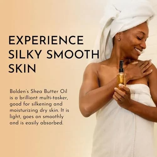 BOLDEN Shea Oil with Vitamin E | 100% Natural | 100 ml (3.4 fl oz) | Fragrance-Free for Skin & Hair thumbnail 2