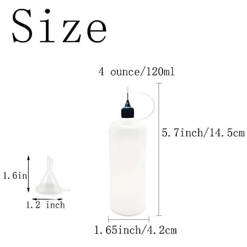 MYYZMY 12 Pcs 4 Ounce Precision Tip Applicator Bottles | Multi-Color Lids for Crafting & DIY thumbnail 2