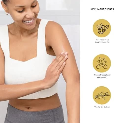 BOLDEN Sweet Vanilla Shea Body Oil with Vitamin E 100ml (3.4 Fl Oz) | Natural Moisture for Dry Skin thumbnail 4