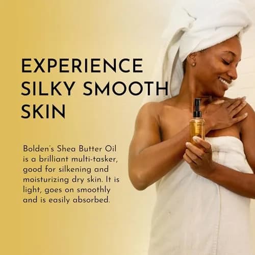 BOLDEN Sweet Vanilla Shea Body Oil with Vitamin E 100ml (3.4 Fl Oz) | Natural Moisture for Dry Skin thumbnail 2