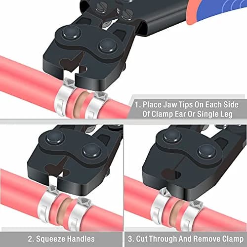IWISS ICP-PC01 PEX Cinch Clamp Removal Tool | Stainless Steel Clamp Remover for PEX & Ear Clamps (13mm) thumbnail 3