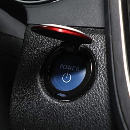 OUMETE Car Engine Start Button Cover ABS Red | Universal Ignition Switch Trim thumbnail 4