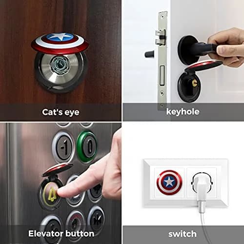 OUMETE Car Engine Start Button Cover ABS Red | Universal Ignition Switch Trim thumbnail 5