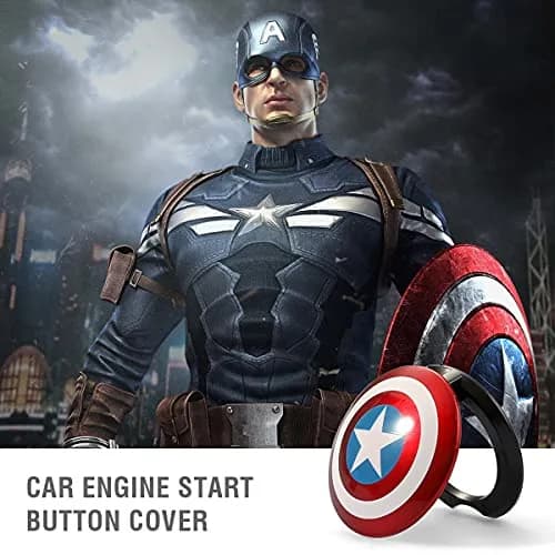 OUMETE Car Engine Start Button Cover ABS Red | Universal Ignition Switch Trim thumbnail 2