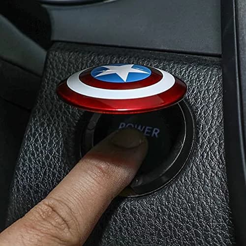 OUMETE Car Engine Start Button Cover ABS Red | Universal Ignition Switch Trim thumbnail 3