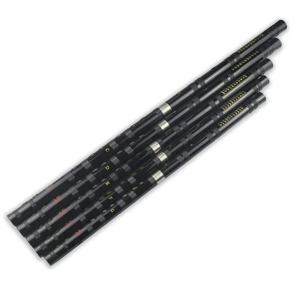 PHYSKOW Bitter Bamboo Black+Red Dizi Flute in Key of D | 66 cm (26 in) with Accessories - view 4