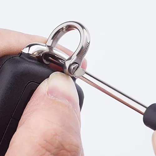 TISUR Titanium D-Rings Keychain,Car Key Fob Ring | Durable, Lightweight & Corrosion-Resistant thumbnail 5