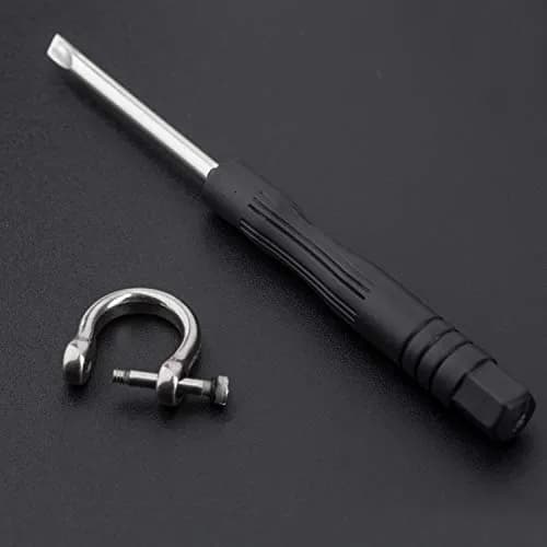 TISUR Small Titanium D Key Rings Key Chains Rings for Car Key Fob | Lightweight Durable Car Accessory thumbnail 4
