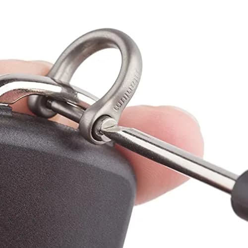TISUR Titanium D-Ring Keychain with Screw Shackle, U Shape Key Chains Rings, Car Keys Tools, DIY Leather Craft Purse/Wallet Buckle (Matte, Small) | Forged Titanium Alloy thumbnail 4
