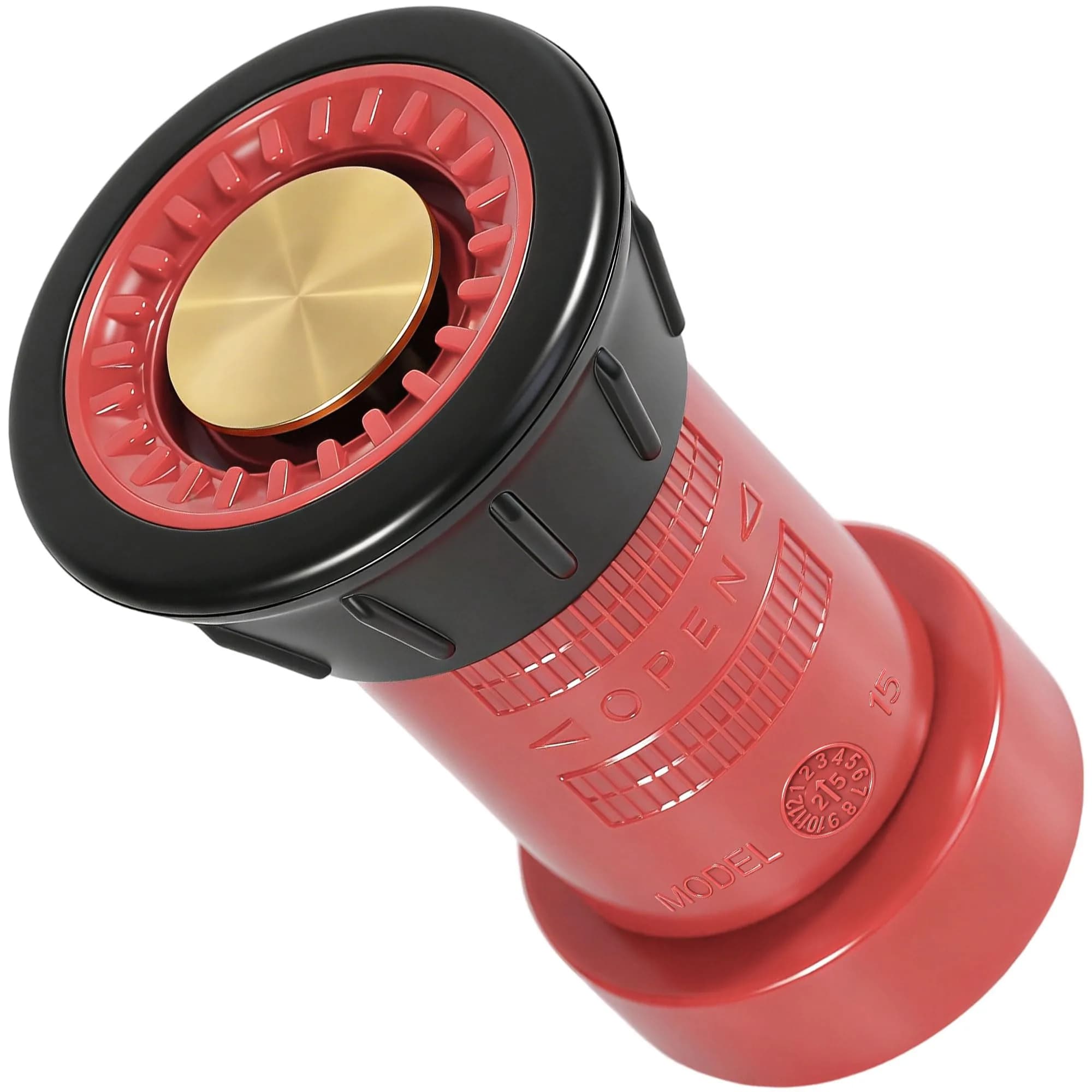 SpringSpray 1-1/2" Fire Hose Nozzle Thermoplastic NPSH/NPT 1.5 Inch Nozzles | Adjustable Water Spray for Firefighting & Industrial Use