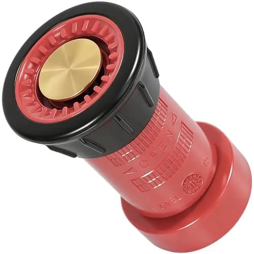 SpringSpray 1-1/2" Fire Hose Nozzle Thermoplastic NPSH/NPT 1.5 Inch Nozzles | Adjustable Water Spray for Firefighting & Industrial Use thumbnail 1