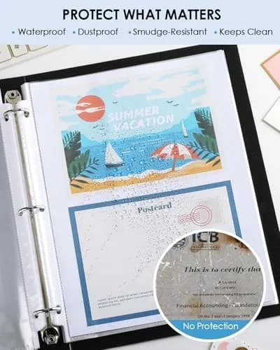 KTRIO Sheet Protectors 8.5 x 11 Inch, 250 Pack | Clear Top-Loading Page Protectors for 3-Ring Binders thumbnail 3
