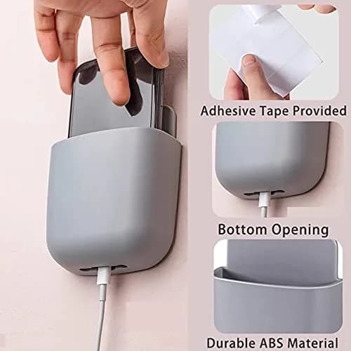 LVYOUIF Grey Remote Control Holder 3 Pack | Wall Mount Organizer for Home Office School Supply Storage thumbnail 2